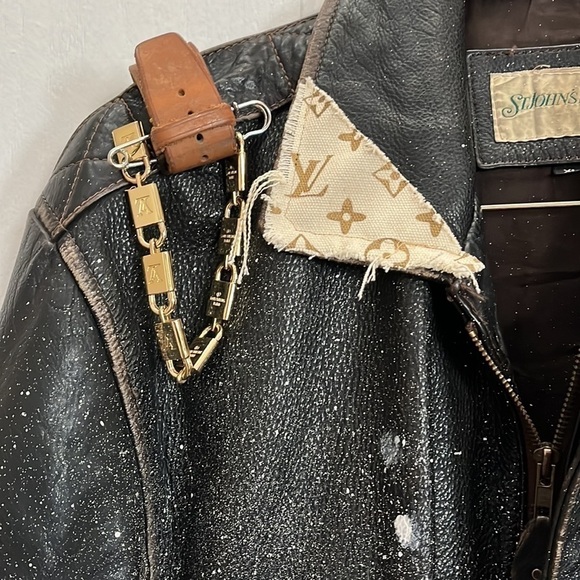 One of a Kind Louis Vuitton Leather Jacket Sz XL custom - Picture 2 of 7